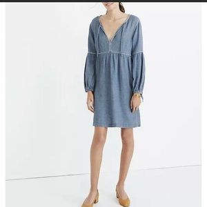 Madewell Chambray Peasant Dress